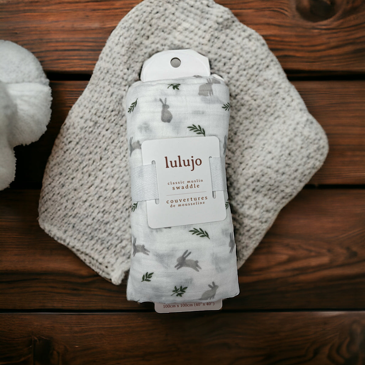 Cotton Muslin Baby Blanket Bunnies