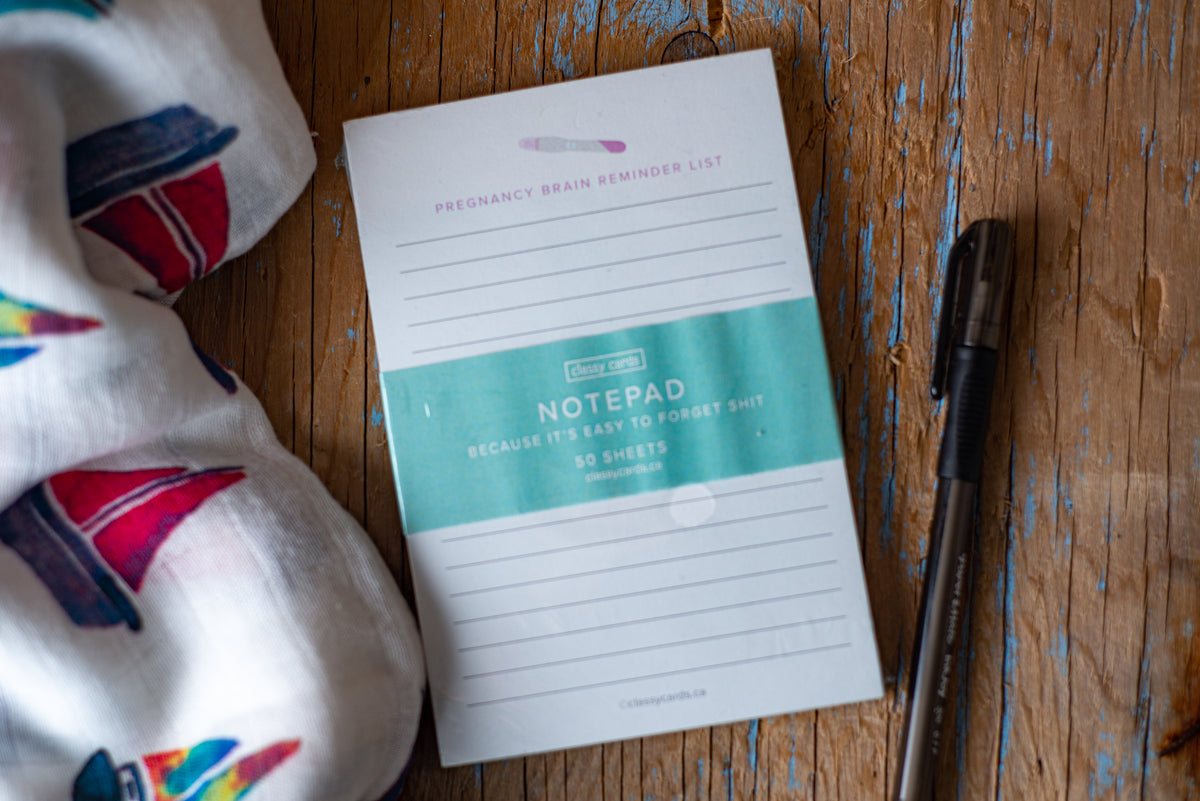 Pregnancy Brain Notepad
